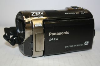 Panasonic Palmcorder SDR T55 8 GB Camcorder   Black (For Parts)