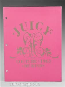 Juicy Couture School 3 Pencils Eraser Notebook Folders