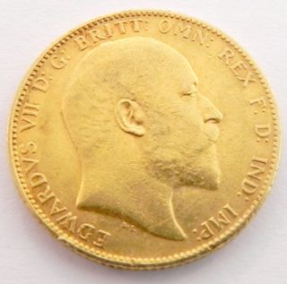 1903 Edward V11 British Gold Sovereign Coin