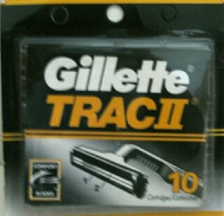 New SEALED Gillette Trac II 10 Cartridges No Lubrastrip