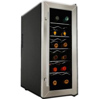  Compact Wine Cooler Refrigerator  12 Btl ThermoElectric Mini Fridge