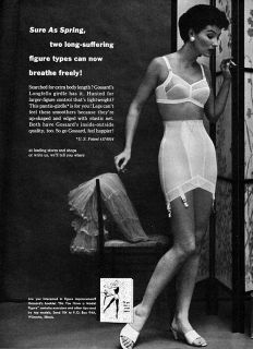 Gossard Longfellow Pantie Gridle Garters Bra Sure as Spring 1956