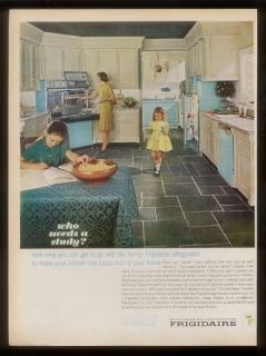 1963 Frigidaire Flair double oven pull out range blue appliances photo
