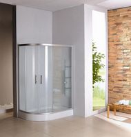 touch to any bathroom, this standing, toughened glass shower enclosure
