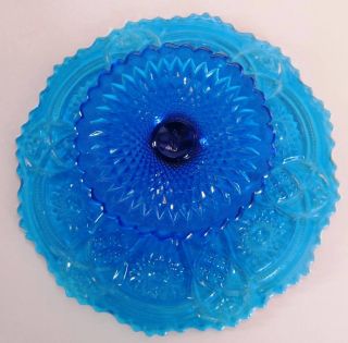 Vintage Ice Blue Imperial Glass Footed Cupcake   Cake Stand Excellent
