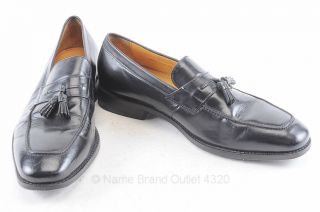 11 M black leather slip on AIR GIRALDO TASSEL II loafer shoe $198 USED