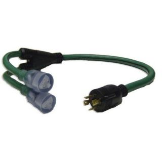 ft Generator Power Cord 10 4 Splitter Y L14 30P to 2 10 3 Lighted 5