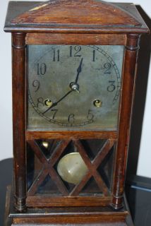 Antique New Haven Kitchen Mantel Clock with Chime Works Unique