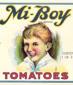 MI Boy Brand Tomato Can Label Glendora Prod Warren PA
