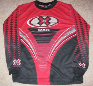 BMX x Games Red Boys Youth Jersey Bike Skate Shirt L