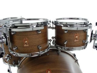  5pc Spotted Gum Exotic Ply Drum Set Natural Satin Demo Kit