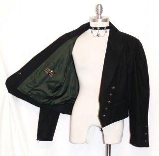 Zeiler Black Wool Gorsuch Women Austria Dress Rose Suit Coat Jacket 46