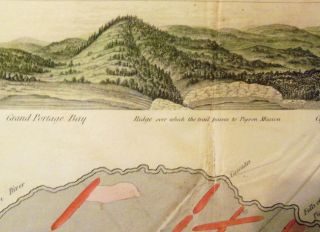 Scarce Pigeon Point Minnesota 1852 Map Grand Portage