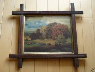 Antique Frame Old George Inness Litho 1890s Print Antique Lithograph