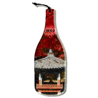 Wine Bottle Shaped Glass Cutting Board Custom Photo
