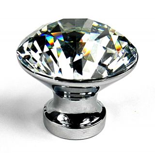 Rhinestone Glass Cabinet Knobs, Kitchen Drawer Pulls Diamond Cut