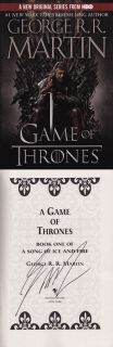 George R. R. Martin SIGNED AUTOGRAPHED A Game of Thrones SC *VERY RARE