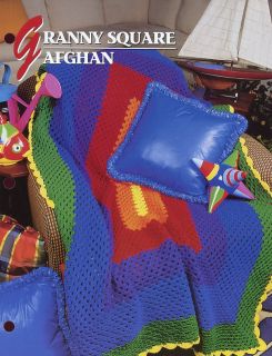 Granny Square Afghan Annies Crochet Pattern Leaflet