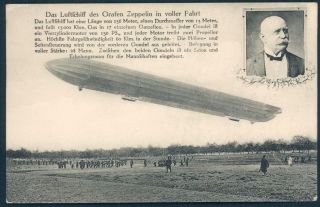 postcard of Graf Zeppelins pioneer airship    long before the Graf