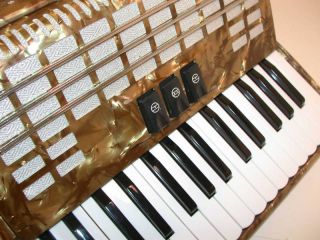  Piano Accordion 32 Bass 30 Key 3 Switch Case Straps 3032 GLD
