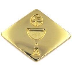 Gold Plated Chalice and Host Lapel Pin Holy Eucharist