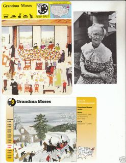 Grandma Moses Painter Artist Story of America 3 Cards