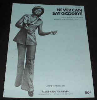 Gloria Gaynor Sheet Music  Never Can Say Goodbye  70s R B Disco