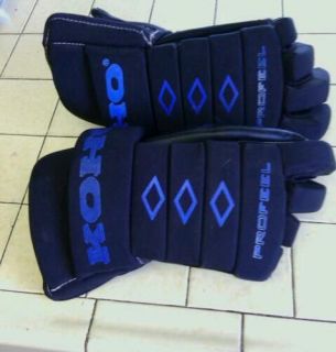   profeel genuin leather mens ice hockey gloves 14 senior great shape