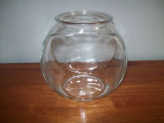 Round Glass Fishbowl Betta Bowl Goldfish Bowl 7” New