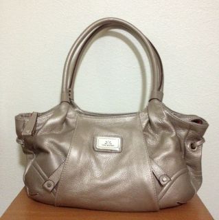 Isaacmizrahi Metallic Leather Handbag