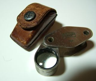 Vintage Carl Zeiss Jena 10x Loupe with Case