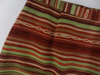 Le Suit Orange Striped Lined 100% Polyester Long Skirt Womens Sz 4 6