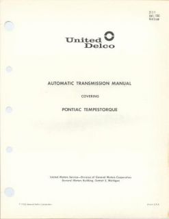 this rare original 69 page united delco gm transmission service repair