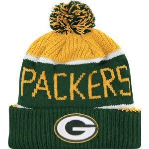 Green Bay Packers Calgary Pom Top Cuff Knit Hat