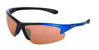 Maxx HD Cinco High Definition Golf Sunglasses Blue Half Frame Wrap
