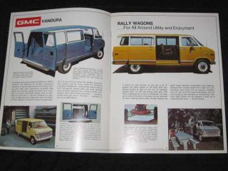 1972 GMC Vandura Rally Vans Catalog Sales Brochure CDN