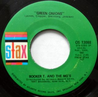 BOOKER T. & THE MGS Green Onions / Chinese Checkers 45 Soul STAX #895