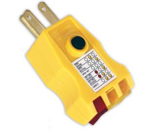  Receptacle Wall Plug AC Outlet Ground Tester with GFI Reset