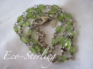 RARE Retired N1216 Silpada Sterling Silver Green Peridot Necklace