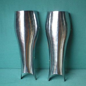 AH6027 Medieval Heavy Steel Greaves for Leg Protection