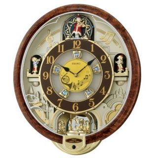 2011 Animated Musical Christmas Wall Clock Seiko Melodies in Motion
