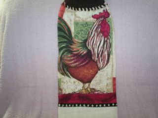Mr Green Rooster Crocheted Kitchen Towel Huntr Greentop