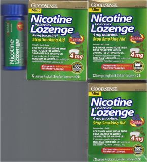 240 pieces GoodSense Nicotine Lozenges 4 MG MINT Flavor 3 boxes expire