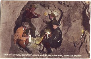 Gold Bug Mine Sumpter Oregon 1 200 Feet Underground 1912