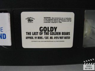 Goldy The Last of The Golden Bears VHS Trevor Black