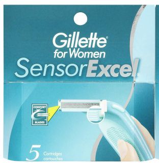 Gillette Sensor Excel For Women Refill Razor Blade Cartridges 5 Pack