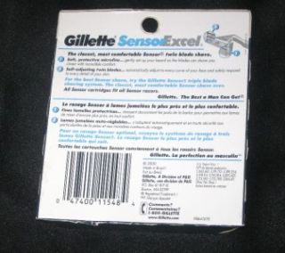 Gillette Sensor Excel Razor Refills   1 pkg.   NIB