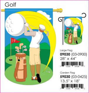 18 x 13 Golf Golfer Outdoor Garden Flag