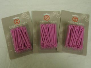 Zero Friction 3 Prong Composite Tees 2.75 3pk Pink 150 Golf Tees NEW