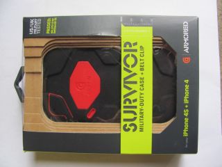 Griffin Survivor Military Duty Case Cover w Belt Clip for iPhone 4 4S